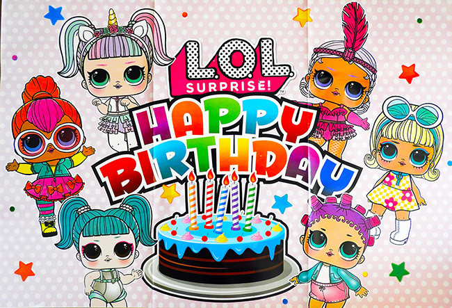 LOL SURPRISE HAPPY BIRTHDAY PARTY POSTER BANNER PARTY SUPPLIES